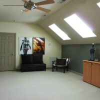 Attic office remodel after